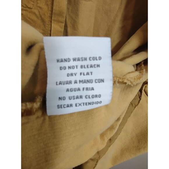 Easel Corduroy Jacket Mustard Yellow Destroyed Trucker Oversized Womens Medium - Picture 8 of 8